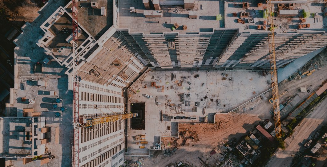 Aerial view construction